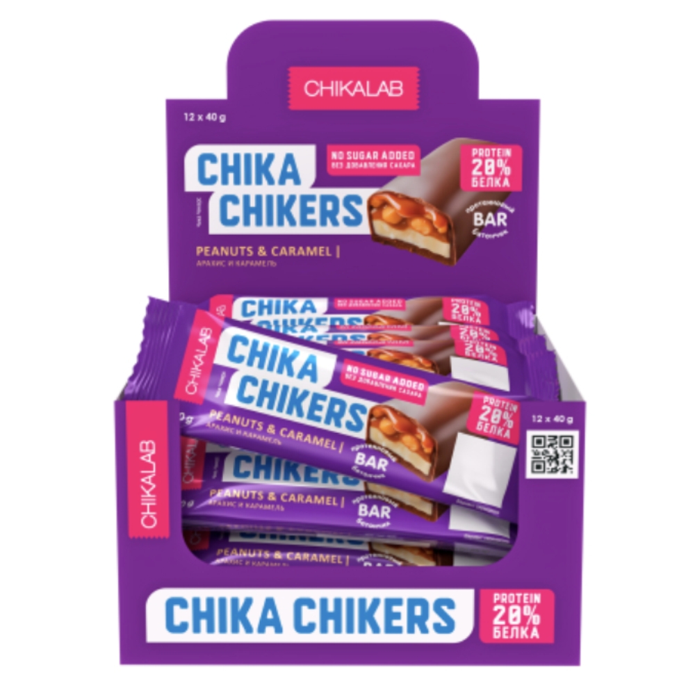 Батончик Chikalab Chika chikers 40 g Батончик глазированный Арахис с карамелью
