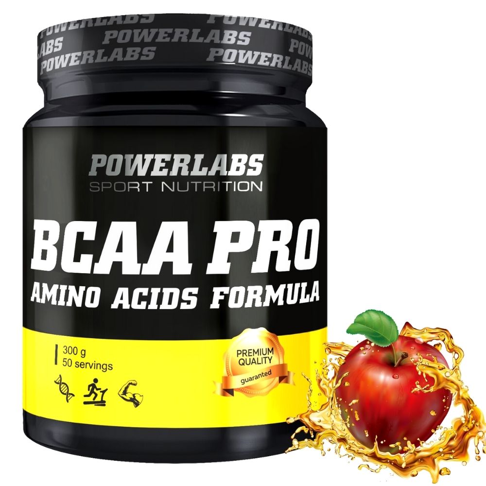 BCAA PowerLabs BCAA PRO (БЦАА) 300 g Яблоко